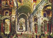 Giovanni Paolo Pannini Interior of St Peter s Rome oil on canvas